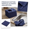 thumbnail image 1 of Cotton Waffle Weave Kitchen Dish Cloths, 6-Pack, Dark Blue | 12 x 12 Inches, Ultra Soft Absorbent Dish Towels, Quick Drying Dish Rags with Hanging Loop, 1 of 8