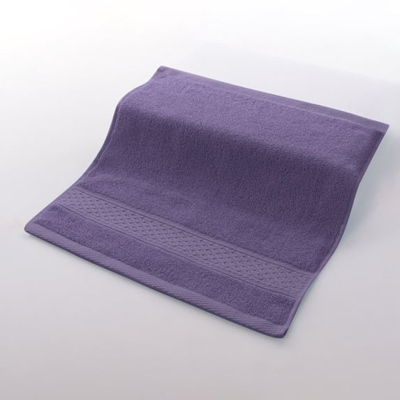 Cotton Washcloth, Coral Fleece Quick Dry Washcloth, Soft Absorbent with Wavy Edge and Lanyard, for Face Hands Kitchen Gym Travel, Lilac