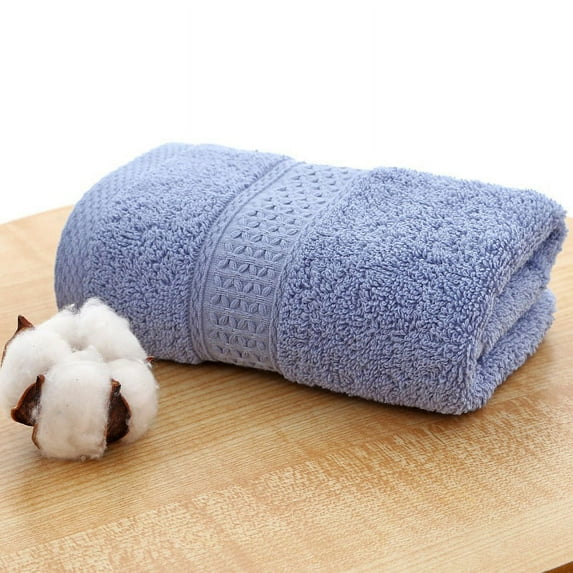 Cotton Washcloths for Bathroom 2 Piece Soft Absorbent Small Hand Face Towels Fluffy Wash Rags for Body, Wash Cloths 32*75CM blue