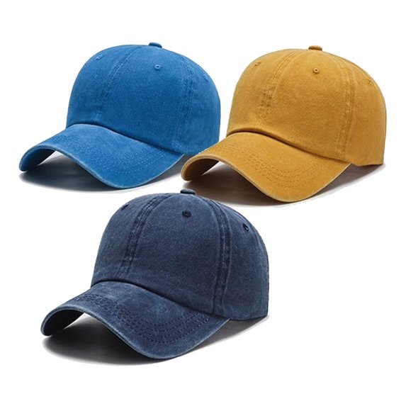 Cotton Washed Adjustable Baseball Caps Men and Women, Unstructured Low Profile Plain Dad Hat,Mixed style3,G192204
