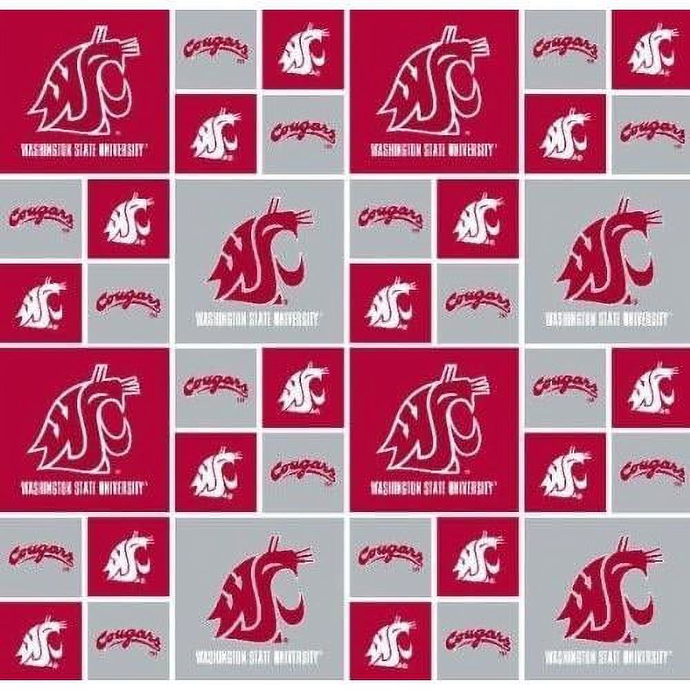 Cotton Washington State University WSU Cougars Red Gray Squares College