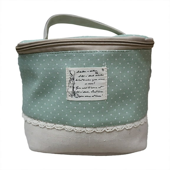 Cotton Waterproof Thermal Insulation Bag - Bento Bag, Portable, for Travel/Cosmetic, with Zipper