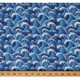 thumbnail image 1 of Cotton Waves Oceans Water Landscape Lakes Blue Cotton Fabric Print by the Yard (12022059), 1 of 1