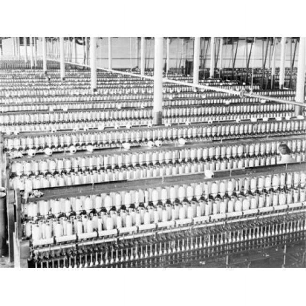 Cotton Weaving Looms in Factory Poster Print 18 x 24 in.