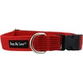 thumbnail image 1 of Cotton Web Adjustable Dog Collar 4 Sizes Red (Large: Neck 16"-23"; Width 1"), 1 of 1
