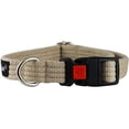 thumbnail image 1 of Cotton Web Adjustable Dog Collar with Locking Device 4 Sizes Beige (Small: Neck 11.5"-15.5"; Width 1/2"), 1 of 2