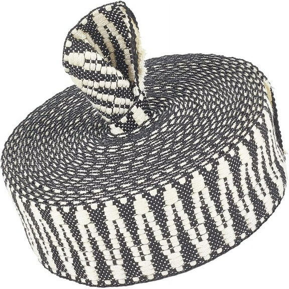 Cotton Webbing Polycotton Webbing Jacquard Webbing Flat Webbing Striped Pattern for Webbing Bag Handles DIY Mixed Color