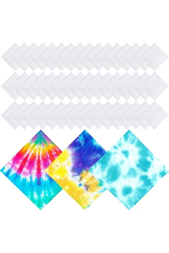 Cotton White Bandana For Tie Dying Bulk Blank Solid Handkerchiefs Unisex Bandanas Men Head Wrap 22 X 22