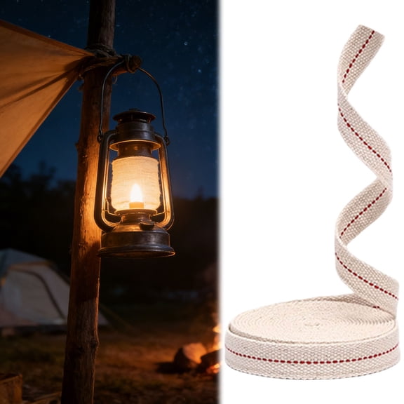 Cotton Wick for Oil Lamp 1 Inch 39.37 Inch Long, Oil Lamp Wick Replacement for Candle Burner and Lantern, Cotton Lamp Wick for Stove and Oil Lamps, Candle Accessories