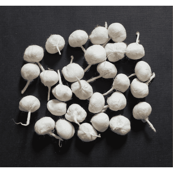 Cotton Wicks for Puja Diya - Round Pooja Jyot Batti for Oil Lamp, Diwali Diya, Brass Kuber Diya, Clay Diya - Diya Bati for Akhand Jyot 100 pc, Hashcart