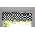 thumbnail image 1 of Cotton Window Valance Checkered Print 58" Wide Racecar 2 Inch Checkerboard Black and White, 1 of 4