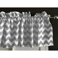 thumbnail image 1 of Cotton Window Valance Chevron Zig Zag 58 Inch Wide Grey, 1 of 1