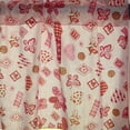 thumbnail image 1 of Cotton Window Valance Floral Print 58 Inch Wide Quilting Pattern Floral Hearts and Butterfly Red, 1 of 3