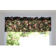 thumbnail image 1 of Cotton Window Valance Floral Print 58 Inch Wide Vintage Floral Large Roses Black, 1 of 4