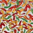 thumbnail image 1 of Cotton Window Valance Fruits Print 58 Inch Wide Chili Peppers White, 1 of 1