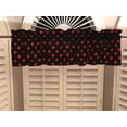 thumbnail image 1 of Cotton Window Valance Polka Dots Print 58 Inch Wide / Red on Black, 1 of 2
