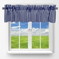 thumbnail image 1 of Cotton Window Valance Stripe Print 58 Inch Wide / 1/2 Inch Stripe Navy and White, 1 of 1