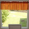 thumbnail image 1 of Cotton Window Valance Stripe Print 58 Inch Wide / Multi Stripes Yellow Red, 1 of 3