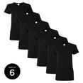 thumbnail image 1 of Cotton Women T-Shirt Pack of 6 Black Gray Casual Short Sleeve Ladies Tee, 1 of 2