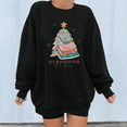 thumbnail image 1 of Cotton Women's All Booked For Christmas Graphic Tee T Shirt Top for Readers Round-neck long-sleeved black S-3XL, 1 of 6