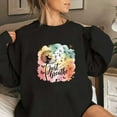 thumbnail image 1 of Cotton Womens Just Breathe Graphic Sweatshirt Floral , Top Round-neck long-sleeved Black S-3XL, 1 of 6