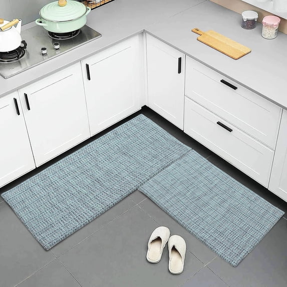 Cotton Woven Anti-Fatigue Cushioned Kitchen Mat Runner Set Working Mats |18''x30'' | 18''x48''| Comfort and Style