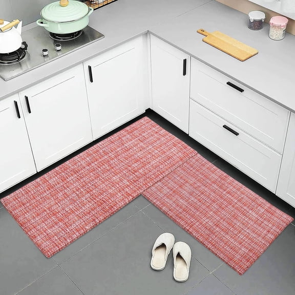Cotton Woven Anti-Fatigue Cushioned Kitchen Mat Runner Set Working Mats |18''x30'' | 18''x48''| Comfort and Style