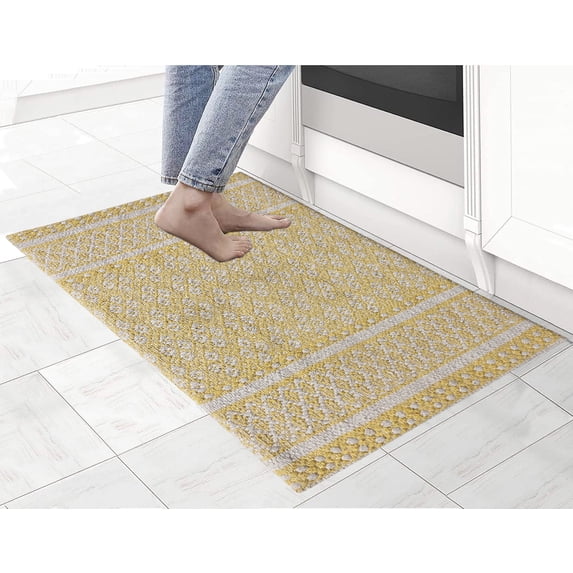 Cotton Woven Anti-Fatigue Cushioned Kitchen Mat Working Mat (18''x30'') Comfort and Style