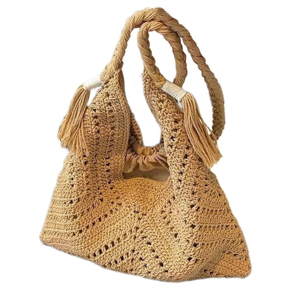 Cotton Woven Shoulder Bag Convertible Carry Style Fashion Statement Handbag