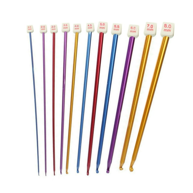 Cotton Yarn Crochet Accessories Needles For Yarn 11PCs Colored