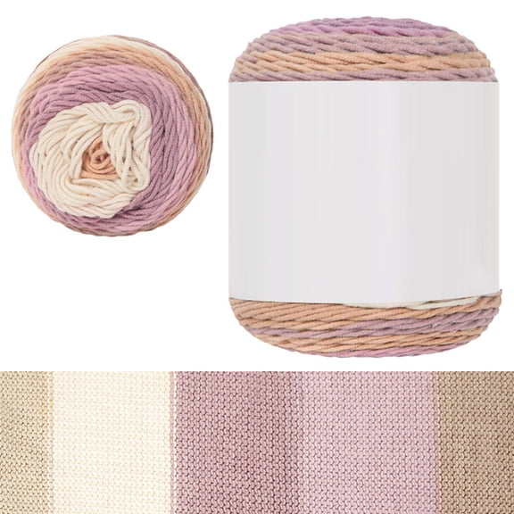 Cotton Yarn Crochet Colorful Cotton DIY Yarn Hand Knit Blanket Fancy Acrylic Yarn Handcrafts Crocheting Variegated Thread 100g/Roll Type 1