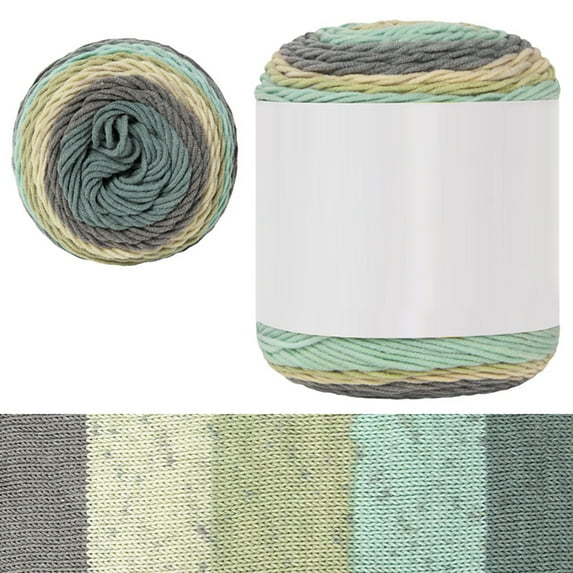 Cotton Yarn Crochet Colorful Cotton DIY Yarn Hand Knit Blanket Fancy Acrylic Yarn Handcrafts Crocheting Variegated Thread 100g/Roll Type 22