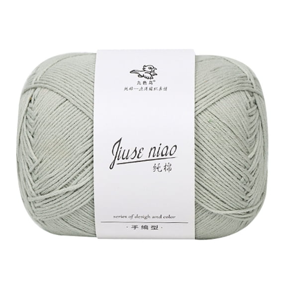 Cotton Yarn for Knitting 50G Light Grey, ba-by Wool Thread for Hand Knitting, Soft Breathable Yarn for Sweaters Scarves Diy Crafts