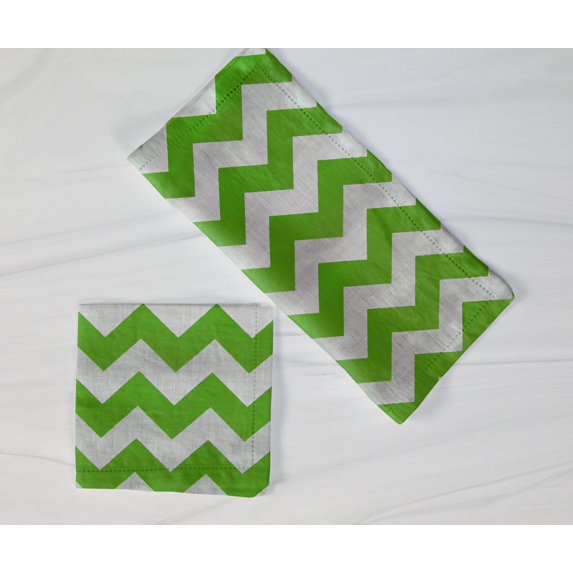 Cotton Zig-zag Chevron Napkins 18"X18"