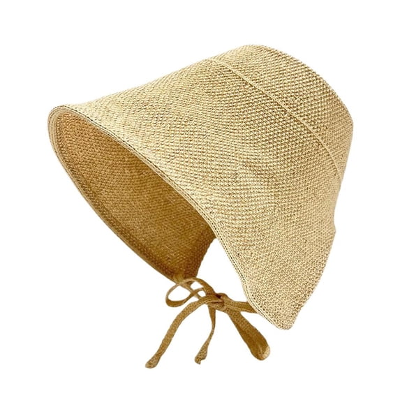Cotton and Linen Straw Sun Hats For Women Beach Big Wide Brim Cloche Ha