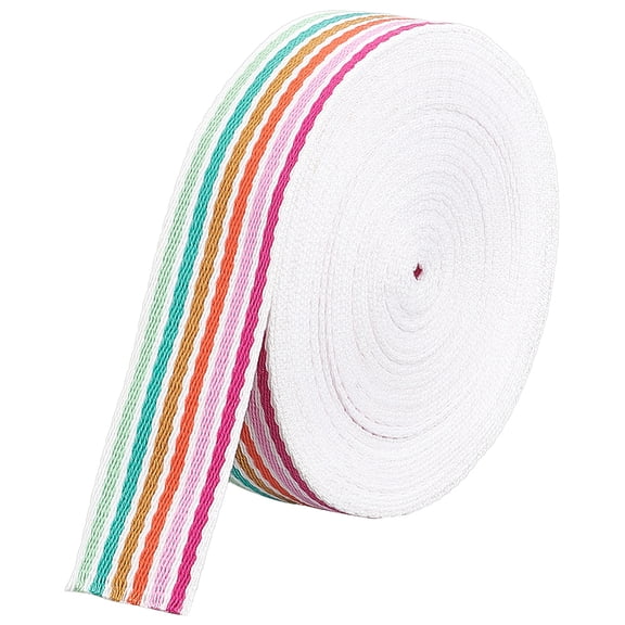 Cotton and Polycotton Webbing - Jacquard and Flat Webbing Striped Pattern for Bag HandlesDIY