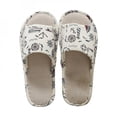 thumbnail image 1 of Cotton and linen material cotton slippers, comfortable and resistant to air slippers, easy to clean, 1 of 6
