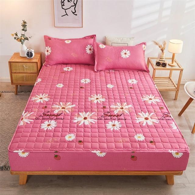 Cotton bed cover nonslip dust cover protective cover bed cover