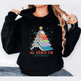 thumbnail image 1 of Cotton comfortable Christmas cute book with star and snowflake patterns Hooded long-sleeved black S-2XL, 1 of 7