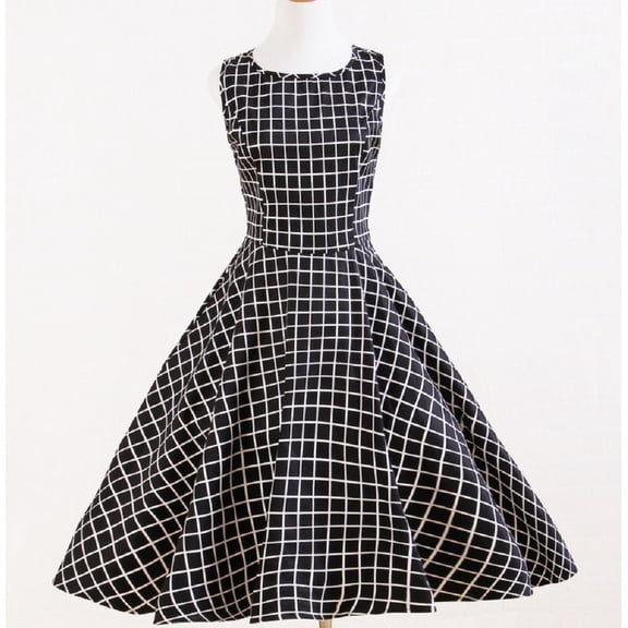 Cotton dress 50s vintage dress checked