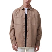 Cotton on Mens Heavy Oversized Fit Overshirt - Sand Ripstop