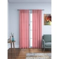 thumbnail image 1 of GFI Linen Clubs 100% Cotton Red Stripe Reverse Tab / Rod Pocket Curtains – Set of 2 Panels, 50 x 96 Inch – Farmhouse Style Window Drapes – Light Filtering, Back Tab – Living Room, Bedroom, Kitchen., 1 of 5