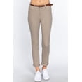 thumbnail image 1 of Cotton-span Twill Belted Long Pants, 1 of 5