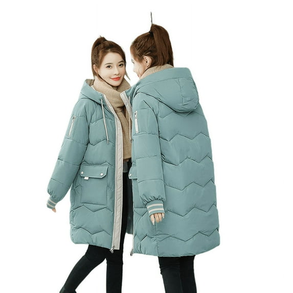 Cotton women's medium-length loose winter jacket thickened cotton jacket bread clothing cotton jacket cotton jacket tide