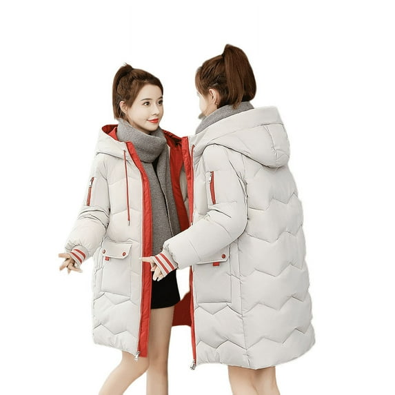 Cotton women's medium-length loose winter jacket thickened cotton jacket bread clothing cotton jacket cotton jacket tide