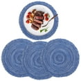 thumbnail image 1 of Cotton yarn round table mat, hand-woven anti-slip soup plate, bowl mat, cup heat insulation, 1 of 6