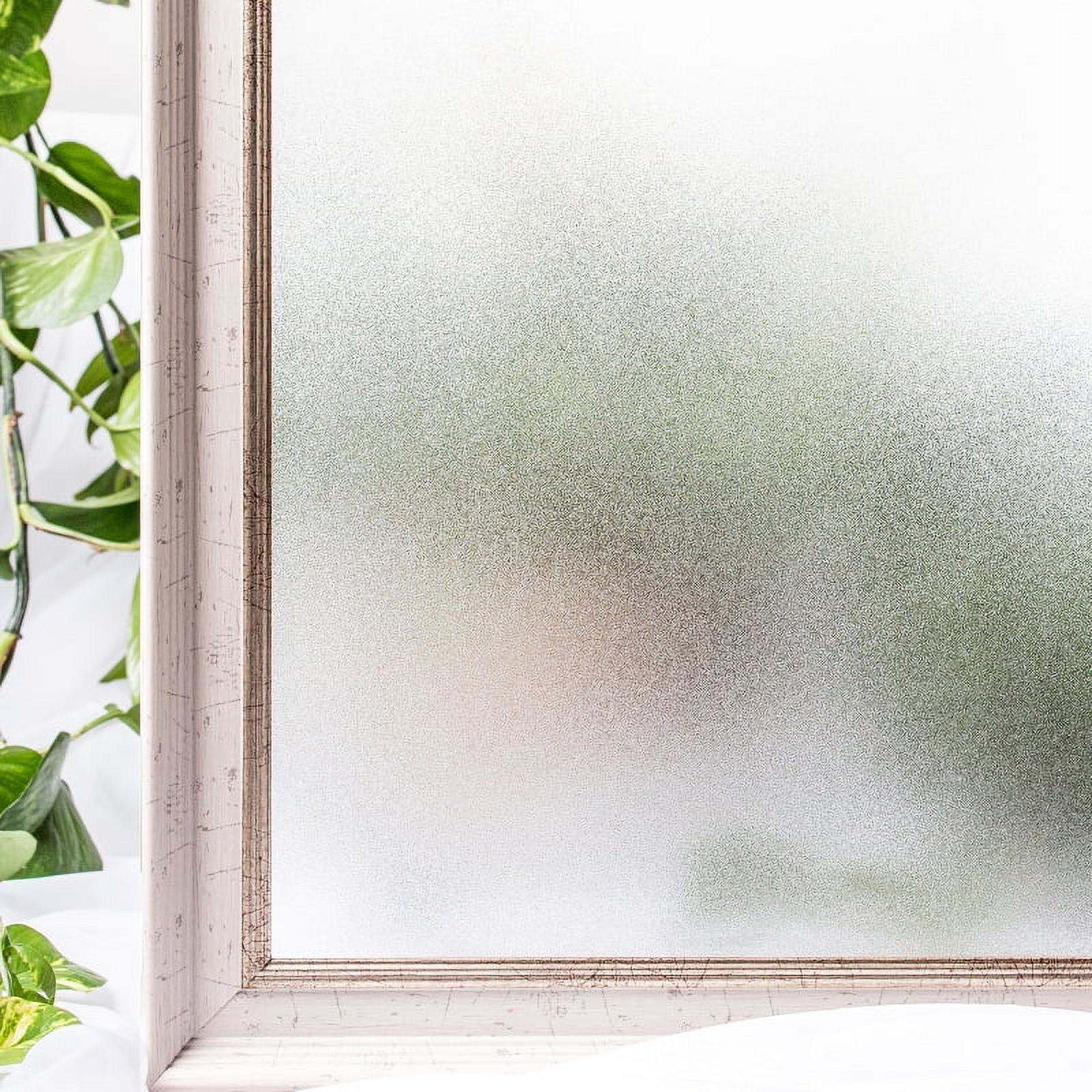 CottonColors Privacy Window Film Frosted Static Cling Decoration Self Adhesive for UV Blocking Heat Control Glass Stickers, 35.4x78.7 Inches