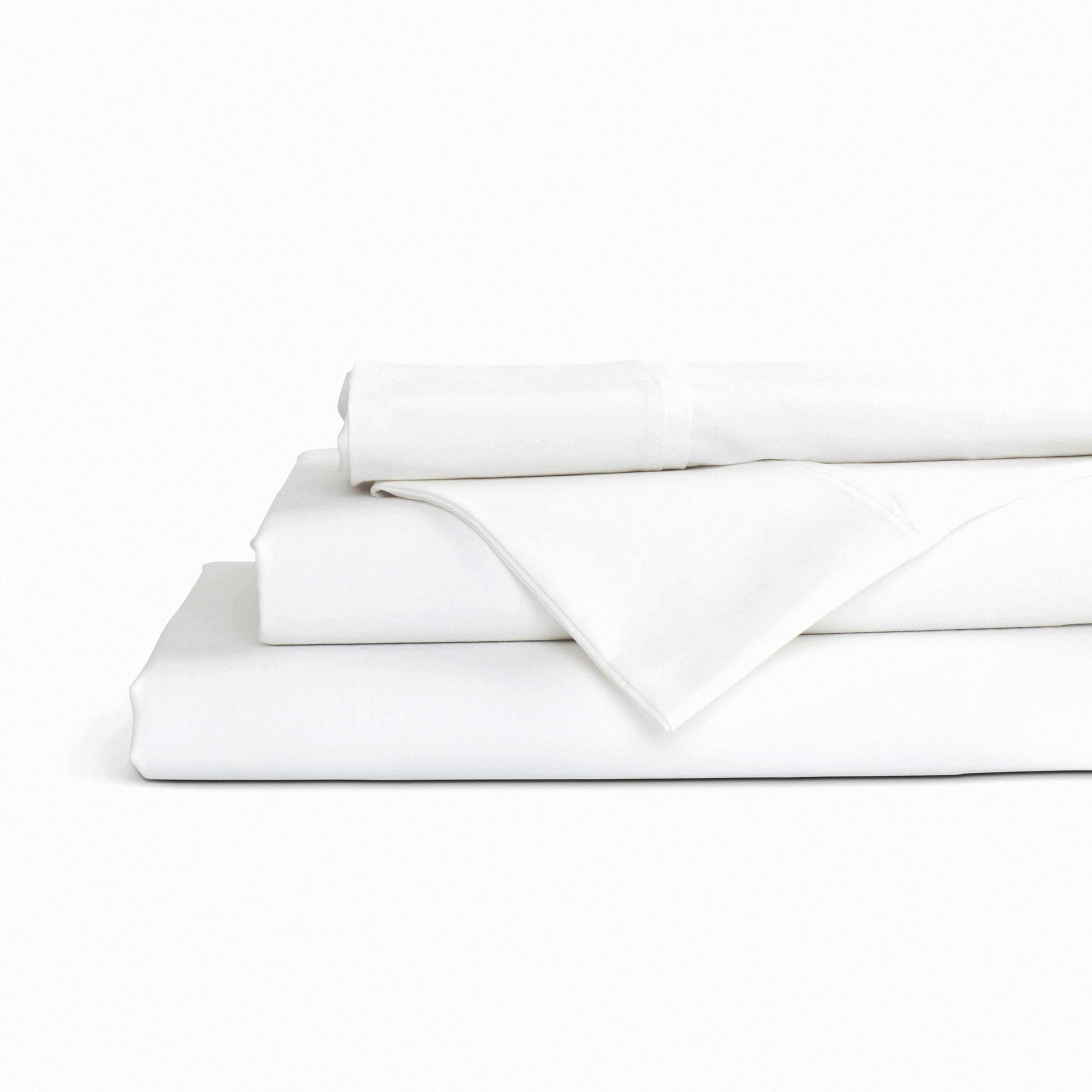 White Queen Deep Pocket Cotton Percale Sheet Set