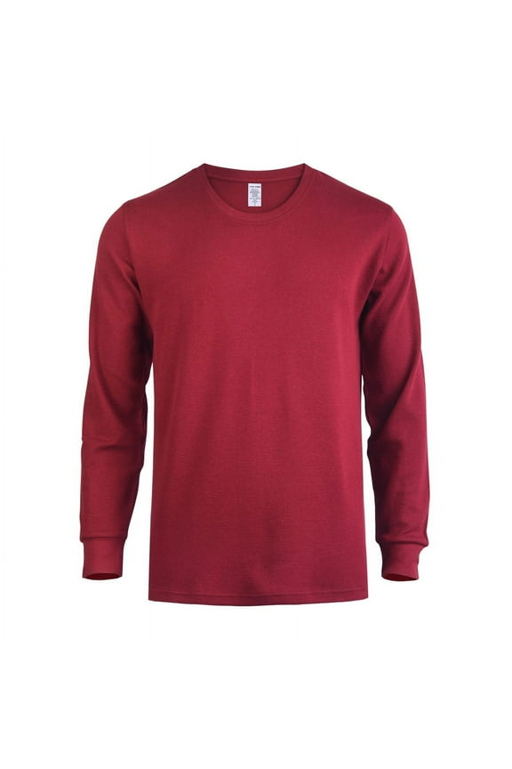 Men's Classic Waffle Knit Heavyweight Cotton Long Sleeve Thick Thermal T-Shirt Top