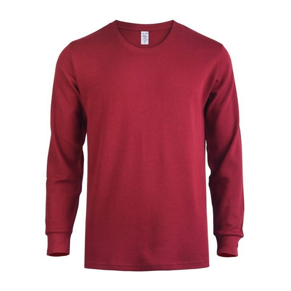 Cottonbell Men's Classic Waffle Knit Heavyweight Cotton Long Sleeve Thick Thermal T-Shirt Top